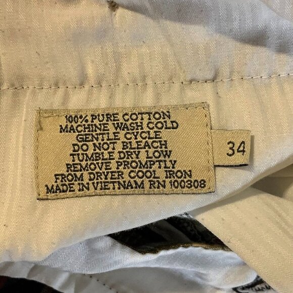 Peter Millar Men's Patchwork 100% Cotton Flat Front 8" Inseam Shorts Size 34 - Picture 7 of 13